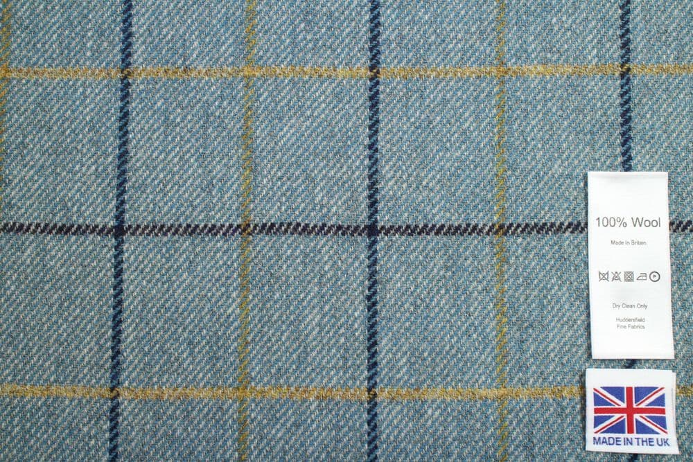 Tweed Windowpane Check Design Fabric 100 Wool DR27