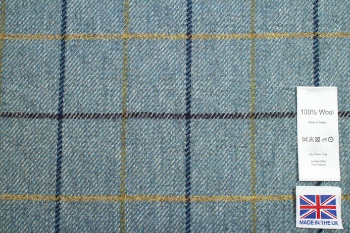 Tweed Windowpane Check Design Fabric 100 Wool DR27