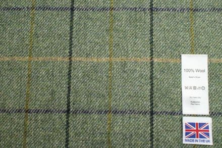Tweed Windowpane Check Design Fabric 100% Wool | DR28