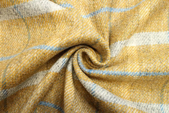 Tweed Windowpane Check Design Fabric 100 Wool DR76