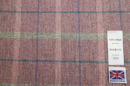 Tweed Windowpane Check Design Fabric 100% Wool | DR77