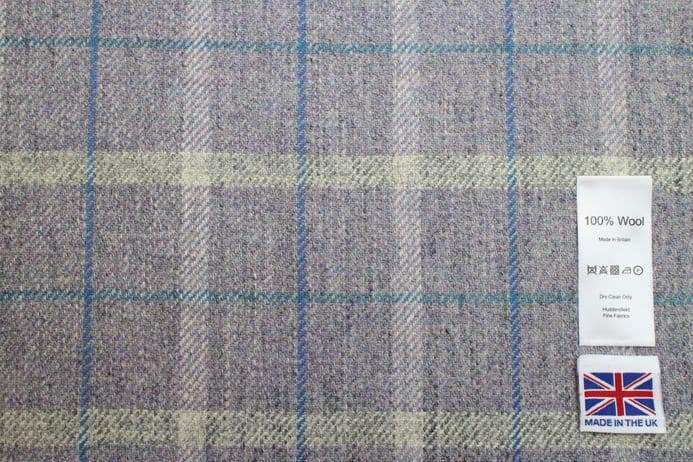Tweed Windowpane Check Design Fabric 100 Wool DR79