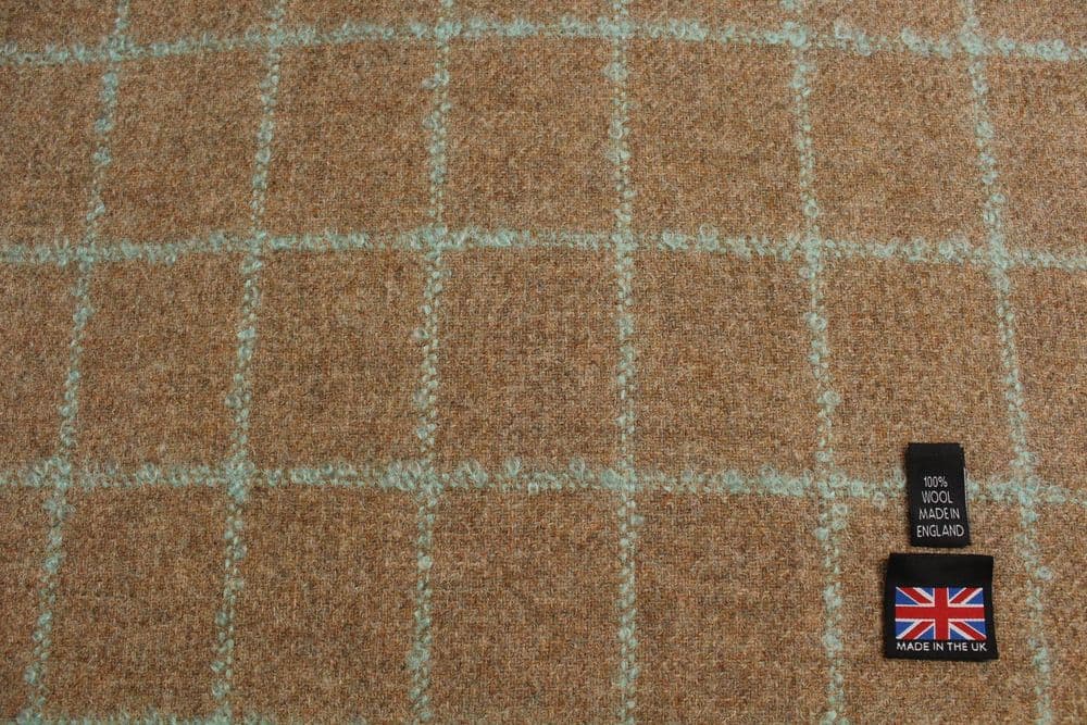 Tweed Window Check Pattern Wool / Mohair Boucle Windowpane Check Tweed Fabric DM20