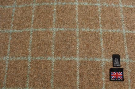 Wool / Mohair Boucle Windowpane Check Tweed Fabric | DM20