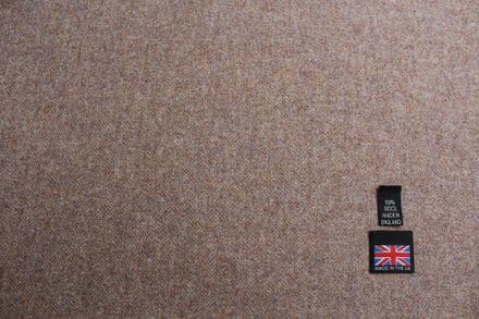 Wool Tweed Herringbone Fabric with a Milled Semi-Blind Finish | DZ90