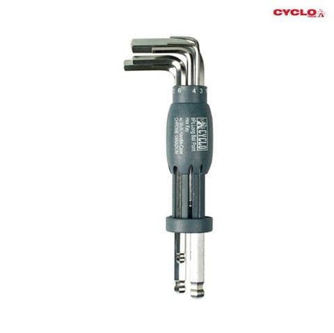Cyclo Hexagonal Ball End Wrench/Allen Key Set (8 pieces)