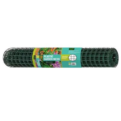 19mm Plastic Garden Mesh Mini-Roll Green 1m x 6m