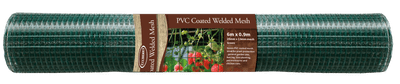 25 x 13mm PVC Coated Weld Mesh 0.9m x 6m