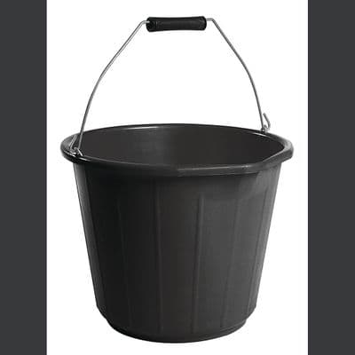 3 Gallon 13.7 Ltr Builder's Bucket Black