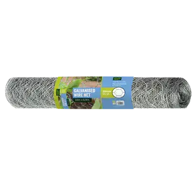 50mm Galvanised Wire Net 0.9m x 10m
