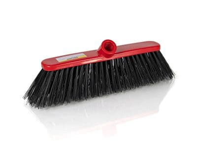 Abbey Homewares Stiff Deluxe Broom - Red