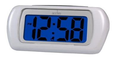 Acctim Auric LCD Clock - White