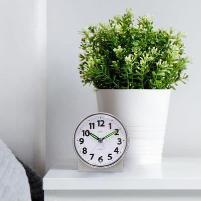 Acctim Micah Sweep Alarm Clock - Silver