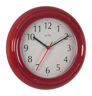 Acctim Wycombe Wall Clock - Red