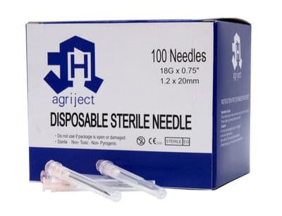 Agriject Needles - 18g X 3/4