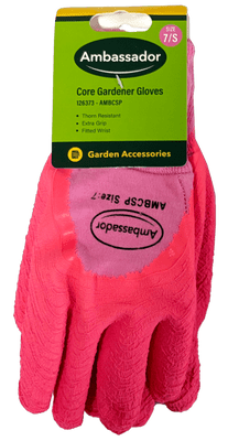 Ambassador Core Gardener Pink Gloves - 7/S