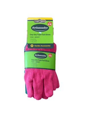 Ambassador Easy Grip Triple Pack Gloves - 8/M