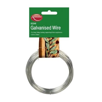 Ambassador Galvanised Wire - 0.8mm x 50m