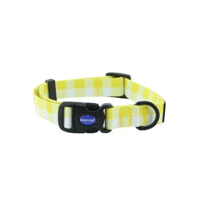 ANCOL SOHO PET COLLAR YELLOW CHECK