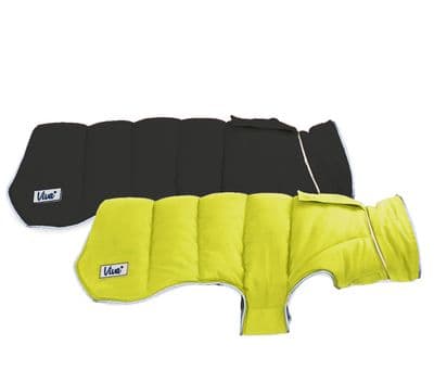ANCOL VIVA DOG COAT REVERSIBLE BLACK/HI-VIS