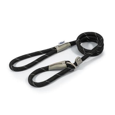 ANCOL VIVA ROPE SLIP LEAD BLACK