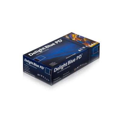 Aurelia Vinyl Powdered Disposable Blue Gloves - Large - Pack 100