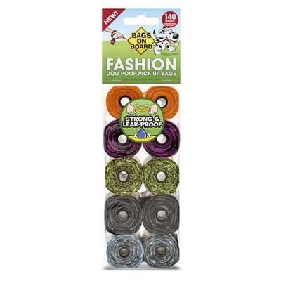 BAGS ON BOARD REFILL ROLLS - 10 X 14 BAG - PATTERNED