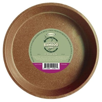 Bamboo Saucer Terracotta 8in 20cm Single