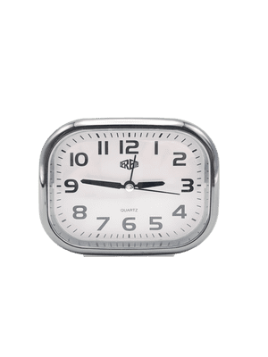 Basiks Alarm Clock - White/Silver Frame