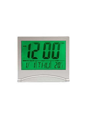 Basiks Folding LCD Travel Alarm Clock