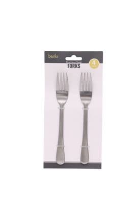 Basiks Stainless Steel Forks - Pack 4