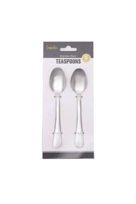 Basiks Stainless Steel Teaspoons - Pack 6