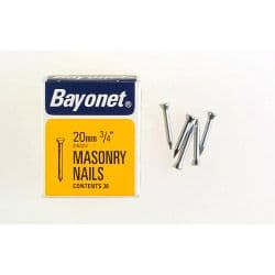Bayonet Masonry Nails - Zinc Plated (Box Pack) - 20mm