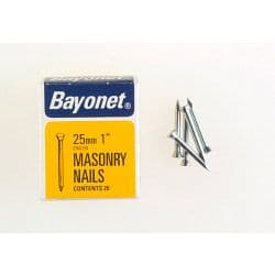 Bayonet Masonry Nails - Zinc Plated (Box Pack) - 25mm