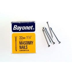 Bayonet Masonry Nails - Zinc Plated (Box Pack) - 30mm