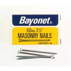 Bayonet Masonry Nails - Zinc Plated (Box Pack) - 60mm