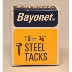 Bayonet Tacks (Fine Cut Steel) - Blue (Box Pack) - 10mm