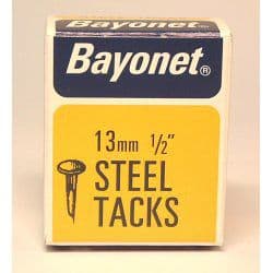 Bayonet Tacks (Fine Cut Steel) - Blue (Box Pack) - 13mm