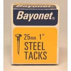 Bayonet Tacks (Fine Cut Steel) - Blue (Box Pack) - 25mm