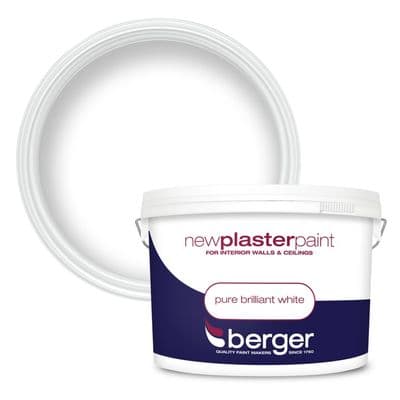 Berger New Plaster Paint Matt 10L - Pure Brilliant White