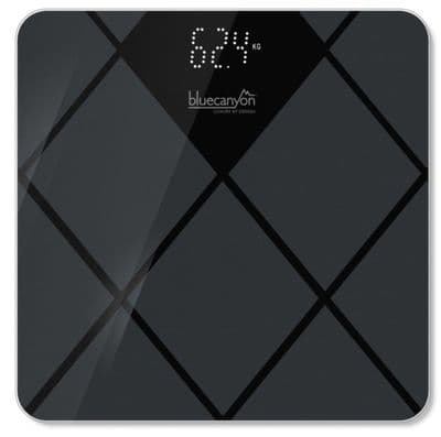 Blue Canyon Diamond Design White Display Digital Scale - Black