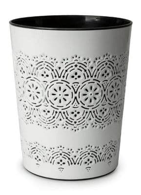 Blue Canyon Flora Waste Bin - White