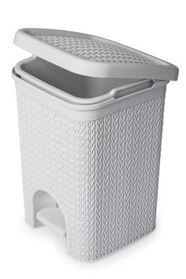 Blue Canyon Lace Design Pedal Bin 5L - White