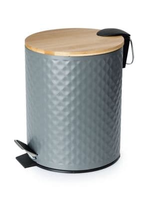 Blue Canyon Pedal Bin With Bamboo Lid - 5L Soft Close