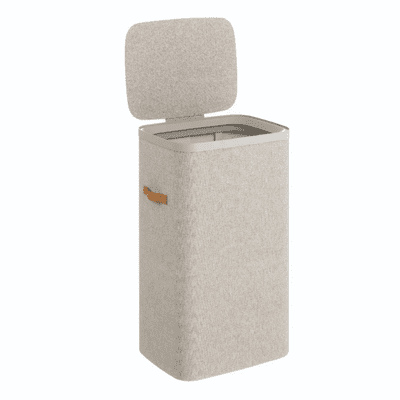 Blue Casa Single Laundry Basket - 50L Beige