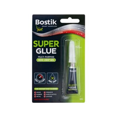 Bostik Super Glue Non Drip Gel - 3g Blister