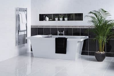 British Ceramic Tile Elgin Marbles White Field - 248x398mm | White