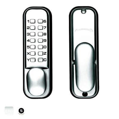 Briton Mechanical Push Button Code Lock - Silver