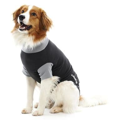 BUSTER BODY SUIT FOR DOGS BLACK/GREY