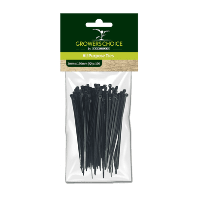 Cable Ties Black 3mm x 15cm 100pk